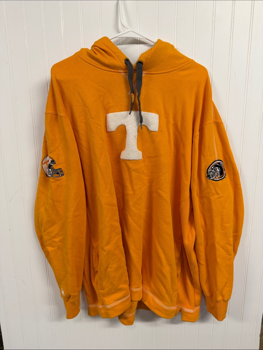 Majestic Orange Pullover Hoodie with White 'T' Patch